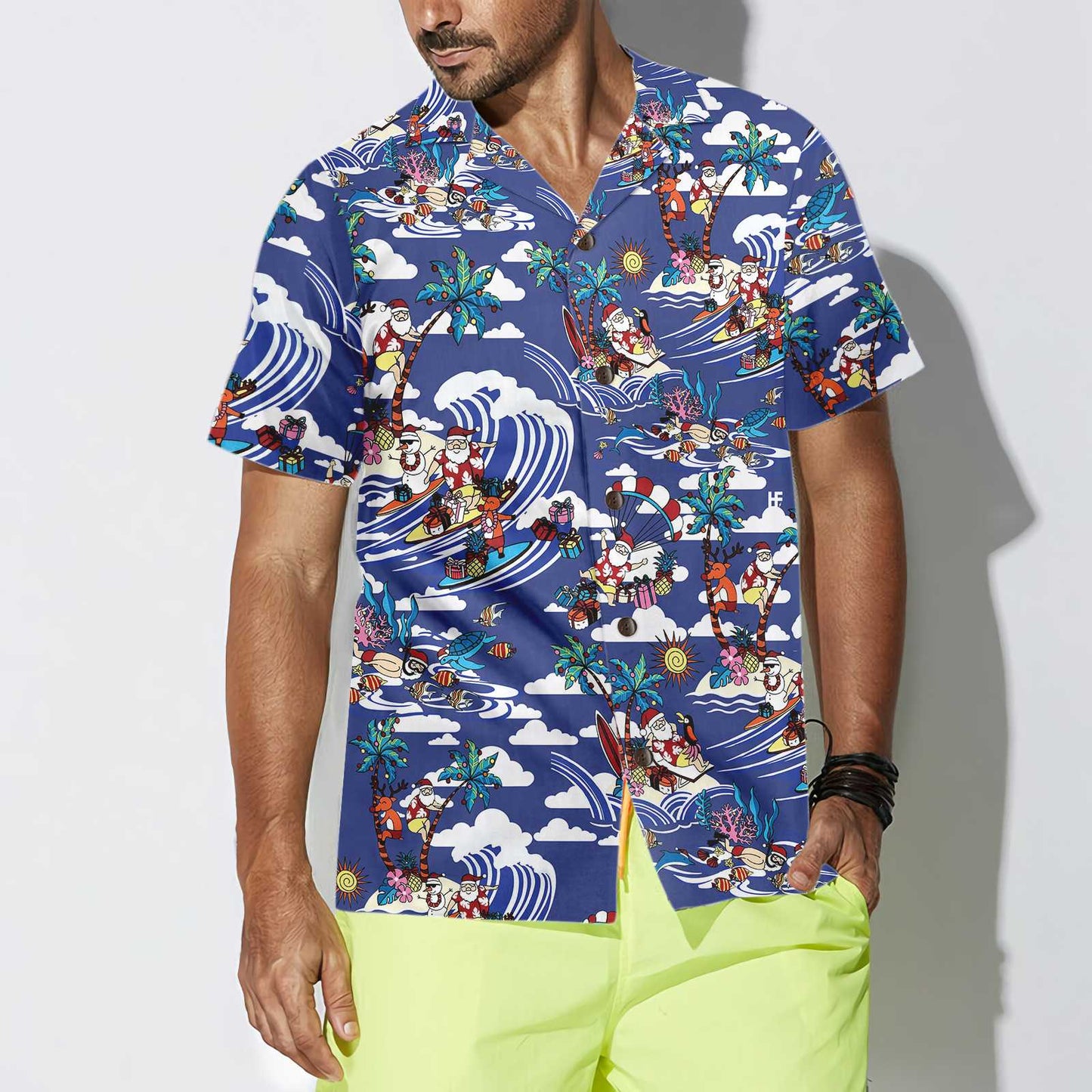 Luvik | Hyvää joulua Trooppikuosiset hawaijipaita, Yksilöllinen joulupaita, Paras joululahjaidea