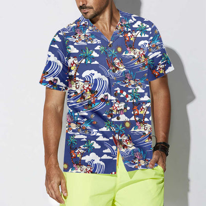 Luvik | Hyvää joulua Trooppikuosiset hawaijipaita, Yksilöllinen joulupaita, Paras joululahjaidea