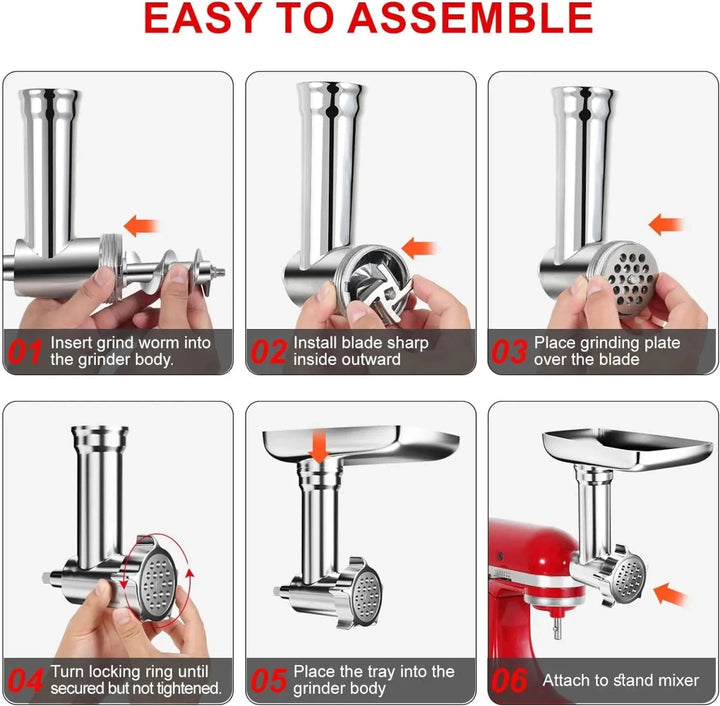 GRINDLIVA Kjøttkvern Tilbehør for KitchenAid | Luvikno