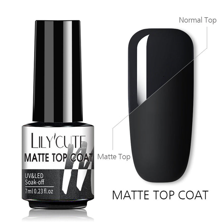 Midnight Matte Black Neglelakk | Luvikno