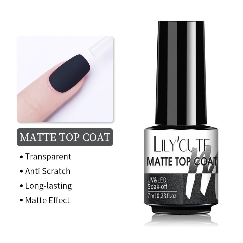 Midnight Matte Black Neglelakk | Luvikno