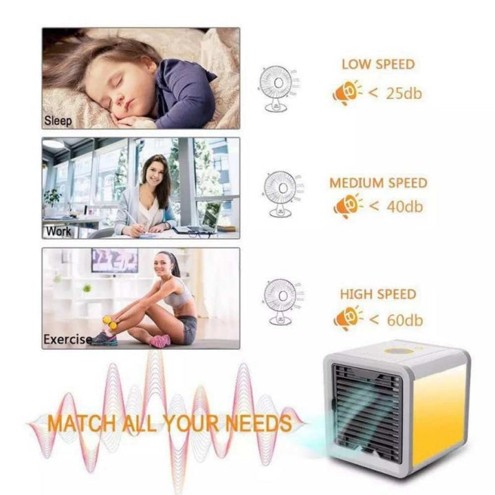 Frost Air Lite Bærbar Klimaanlegg Mini Luftkjøler AC 550ml Vannutskift | Luvikno