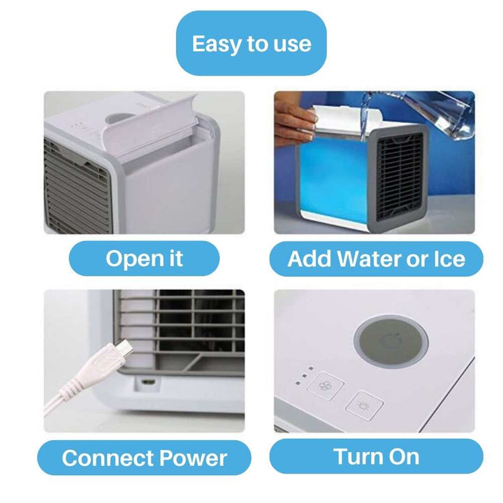 Frost Air Lite Bærbar Klimaanlegg Mini Luftkjøler AC 550ml Vannutskift | Luvikno