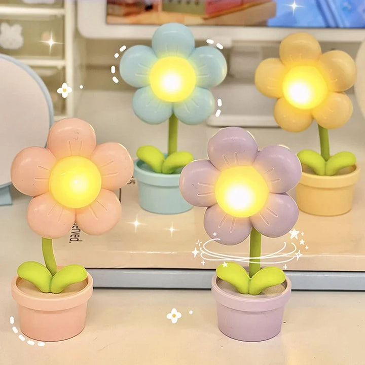 BloomLite – Atmosfærisk Blomsterformet Bordlampe med Myk LED Lys Luvikno