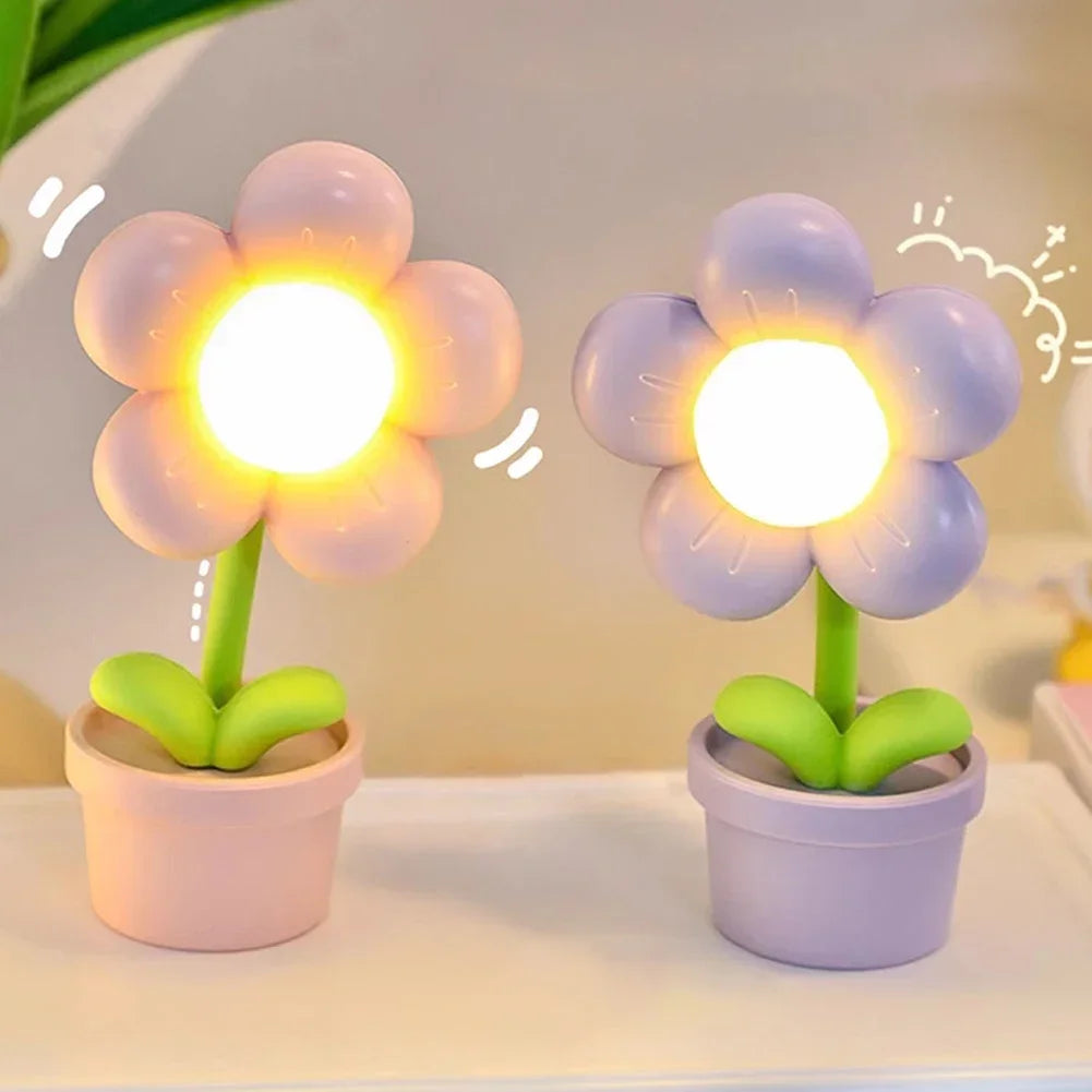 BloomLite – Atmosfærisk Blomsterformet Bordlampe med Myk LED Lys Luvikno