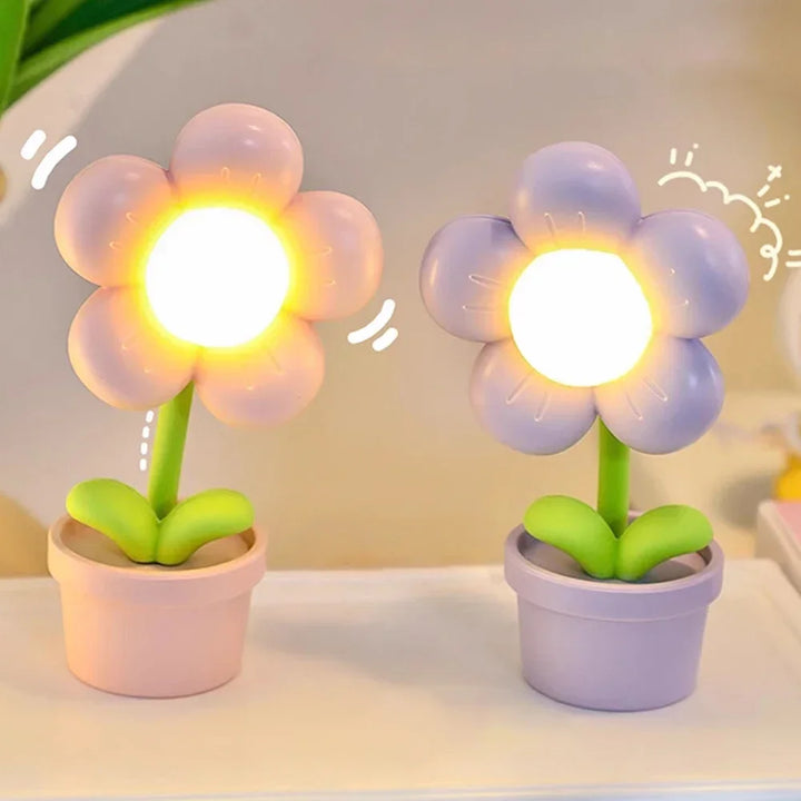 BloomLite – Atmosfærisk Blomsterformet Bordlampe med Myk LED Lys Luvikno