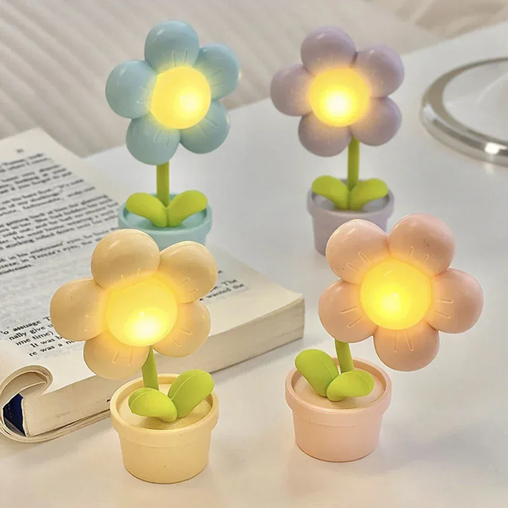 Liten Blomst Beroligende Bordlampe - BlossomGlow | Luvikno