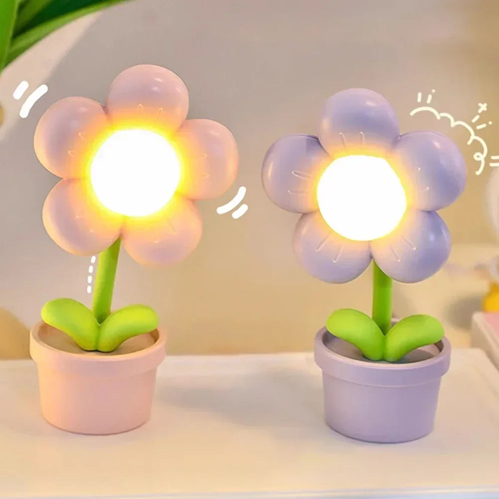 Liten Blomst Beroligende Bordlampe - BlossomGlow | Luvikno