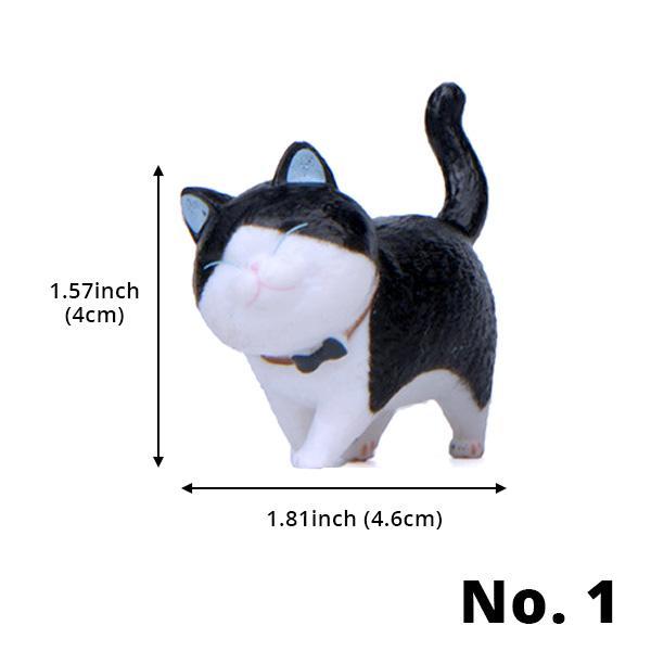 Mini Spaserende Katt Figurer | Luvikno