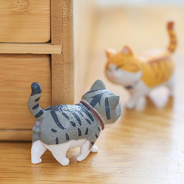 Mini Spaserende Katt Figurer | Luvikno