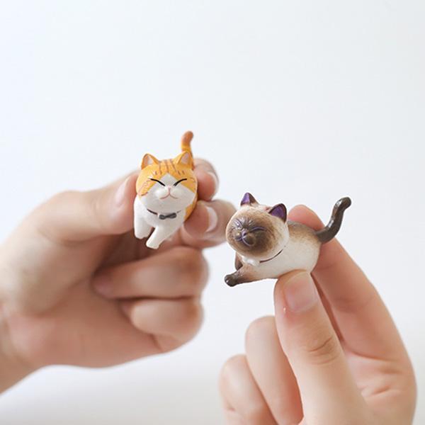 Mini Spaserende Katt Figurer | Luvikno