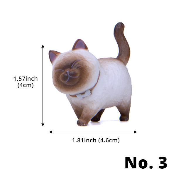 Mini Spaserende Katt Figurer | Luvikno