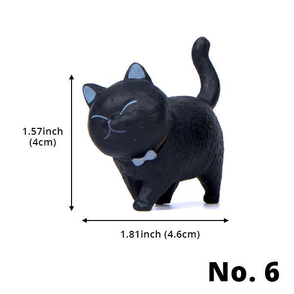 Mini Spaserende Katt Figurer | Luvikno