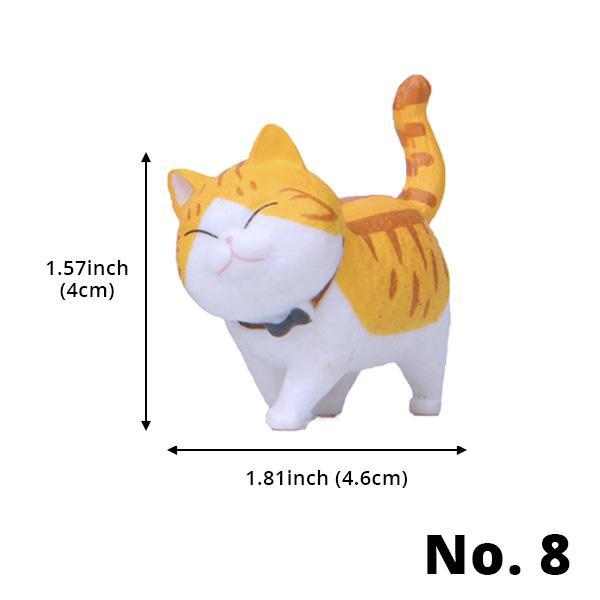 Mini Spaserende Katt Figurer | Luvikno