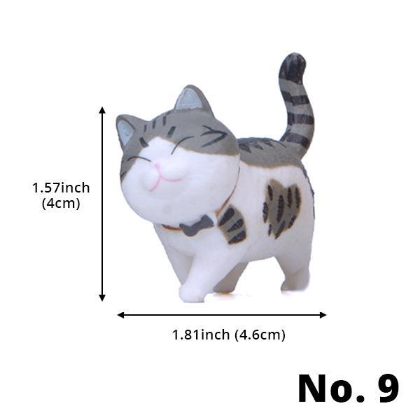 Mini Spaserende Katt Figurer | Luvikno