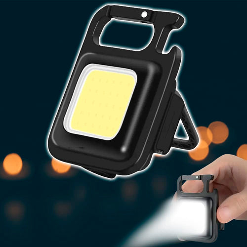 Nøkkelring COB-LED lommelykt - oppladbar - 3 lysmoduser | Luvikno