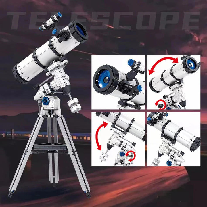 Mini astronomisk teleskop byggeklosser leketøy | Luvikno