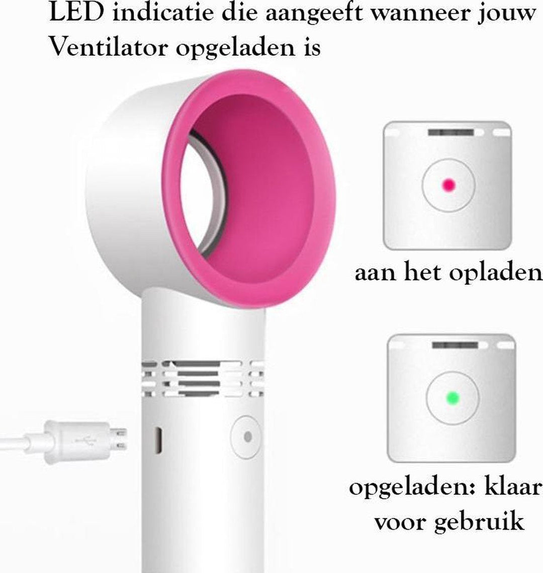 Bærbar mini vifte - oppladbar - håndholdt vifte | Luvikno
