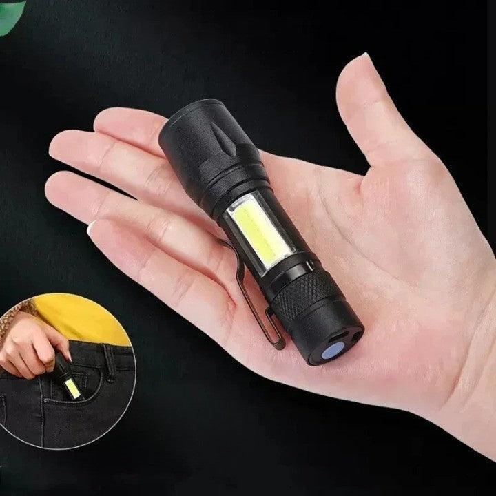 Mini Taktisk Camping Oppladbart Lommelykt | Luvikno