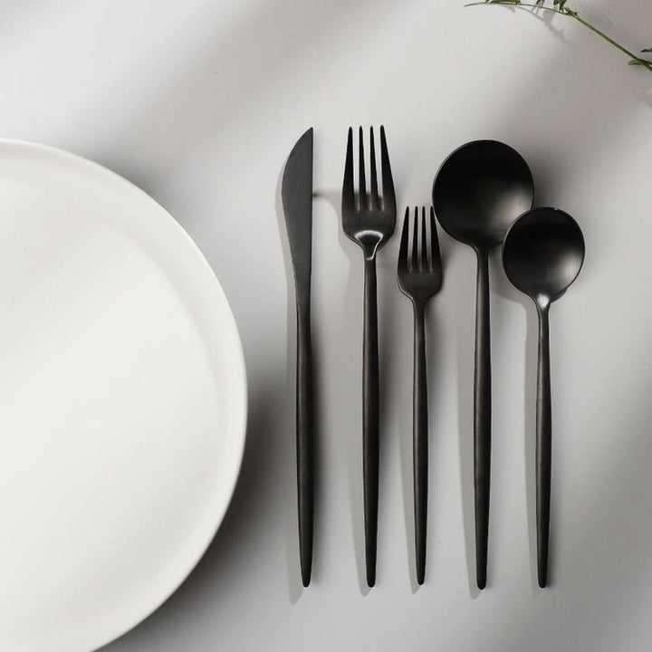 Luvikno | Minimalistisk Rustfritt Stål Bestikk Elegant Enkelhet