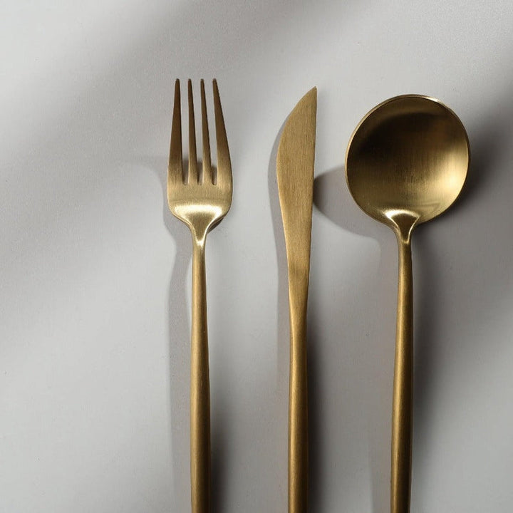 Luvikno | Minimalistisk Rustfritt Stål Bestikk Elegant Enkelhet
