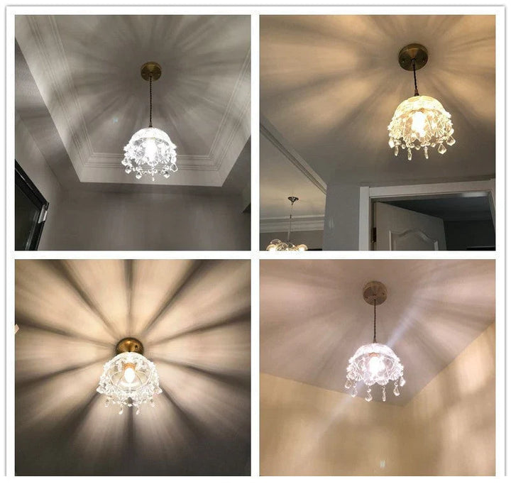 Minimalistisk Retro Krystall Glass Pendellampe Luvikno