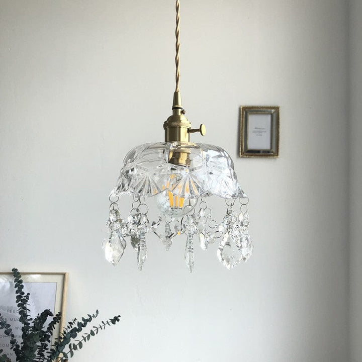 Minimalistisk Retro Krystall Glass Pendellampe Luvikno