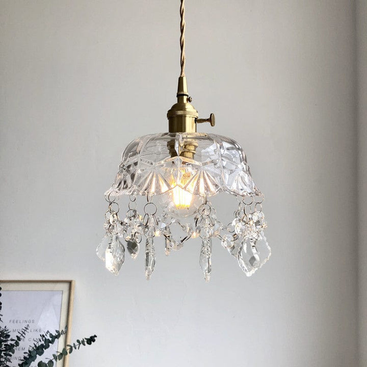 Minimalistisk Retro Krystall Glass Pendellampe Luvikno