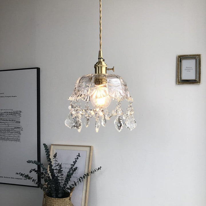 Minimalistisk Retro Krystall Glass Pendellampe Luvikno