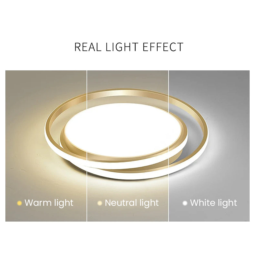 Minimalistisk LED Sirkulær Taklampe | Luvikno