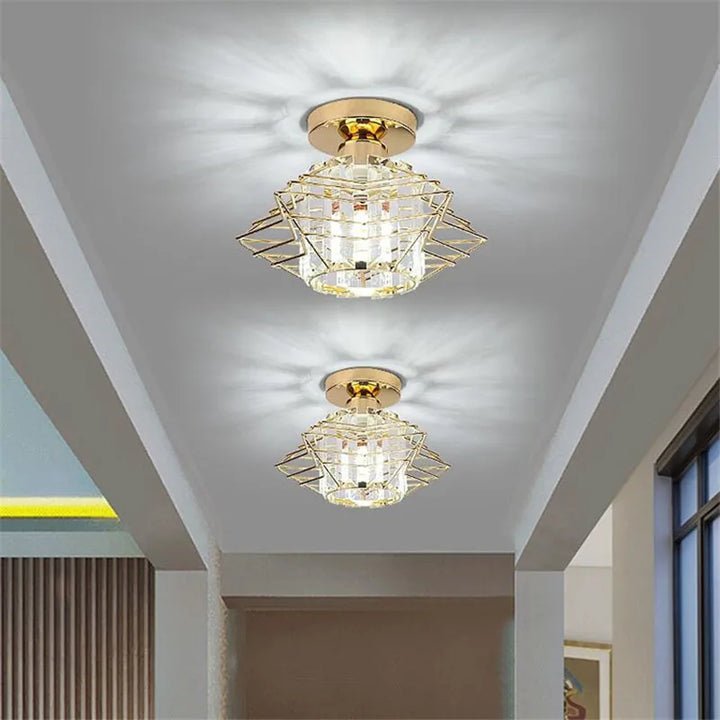 Moderne Krystall Taklampe – Elegant Nordisk Taklampe for Stue og Gang | Luvikno
