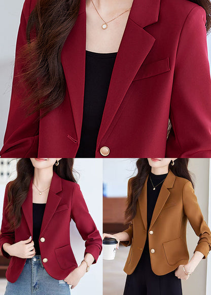 Luvik | Lyhyt muodollinen slim fit ruskea takki