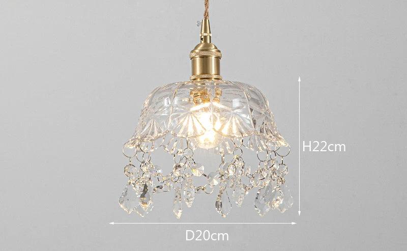 Moderne Glasspendellampe – Krystallklar design for stue og spisestue | Luvikno