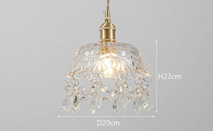 Moderne Glasspendellampe – Krystallklar design for stue og spisestue | Luvikno