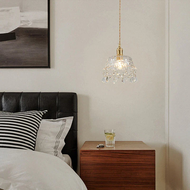 Moderne Glasspendellampe – Krystallklar design for stue og spisestue | Luvikno