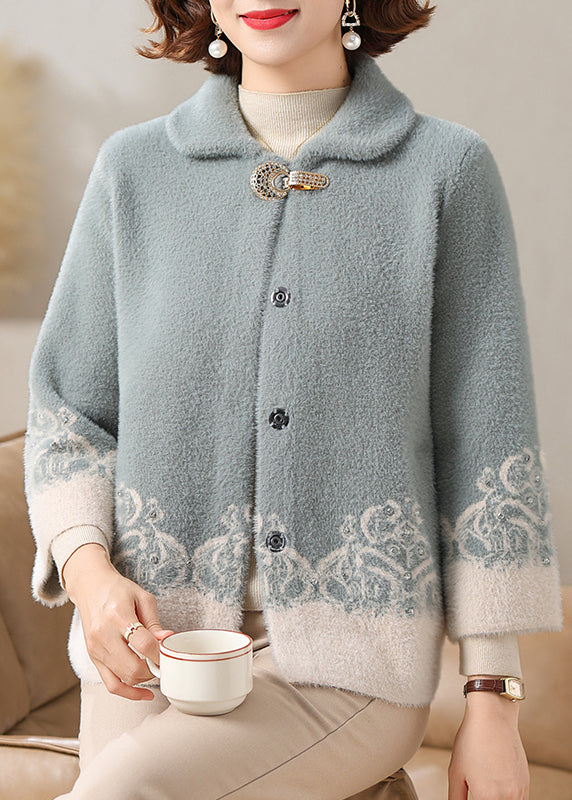 Luvik | Teddytakki vihreästä pukinkarvasta