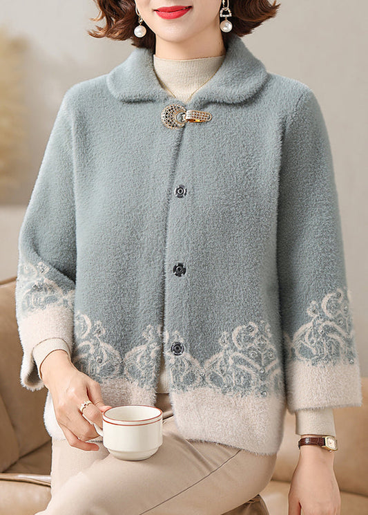 Luvik | Teddytakki vihreästä pukinkarvasta