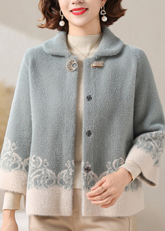 Luvik | Teddytakki vihreästä pukinkarvasta