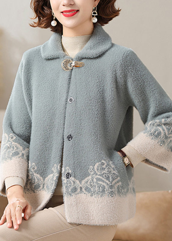 Luvik | Teddytakki vihreästä pukinkarvasta