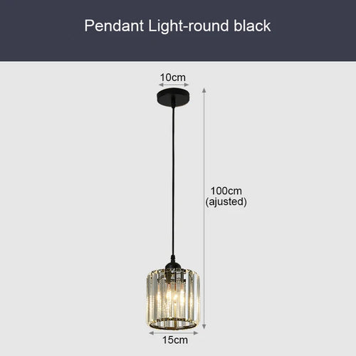 GlinsterLicht - Luksus K9 Krystall Pendellampe med LED-belysning for Stue eller Spisestue | Luvikno