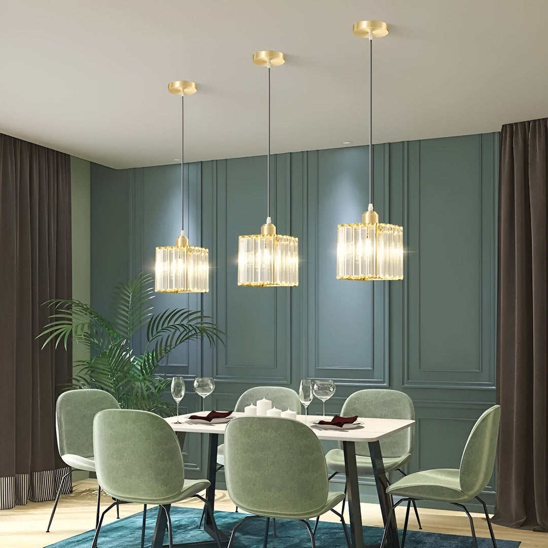 BrilliantGlow Light - Elegant K9 Krystall Pendellampe | Luvikno