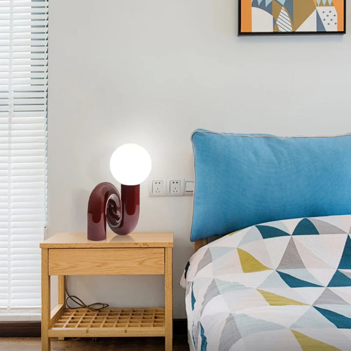 GlassSphere - Moderne glassfakkelampe | LED bordlampe for en moderne atmosfære | Luvikno