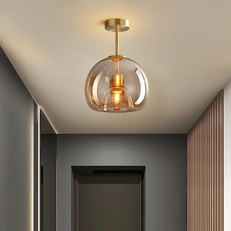 Luvikno | Gjennomsiktighet - Minimalistisk Glass Taklampe for Eleganse