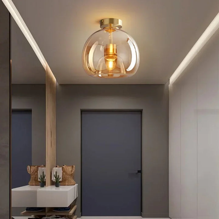 Luvikno | Gjennomsiktighet - Minimalistisk Glass Taklampe for Eleganse