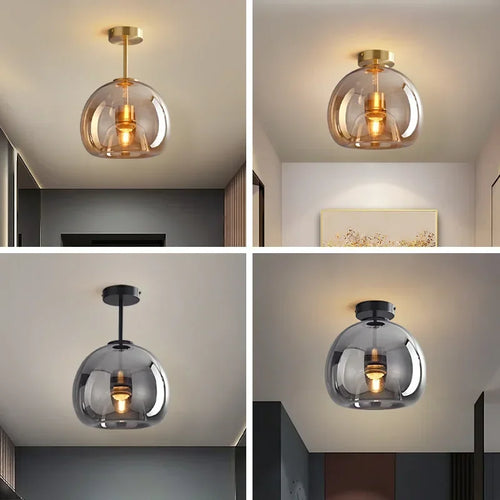 PureLicht - Minimalistisk Glass Taklampe for Soverom og Stue | Luvikno
