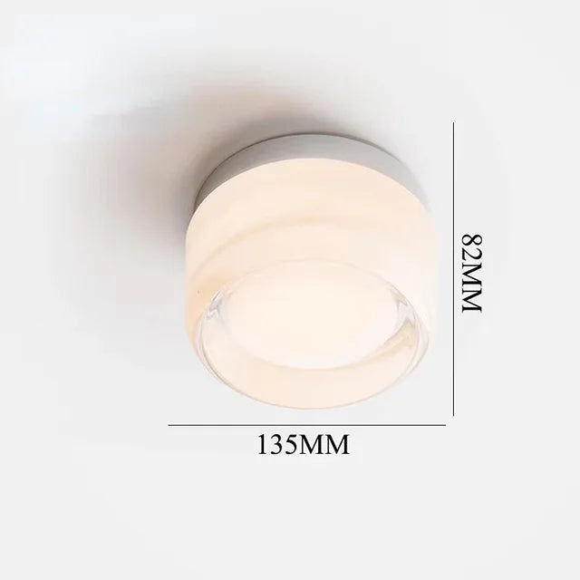 Moderne Rund LED Vegglampe laget av Glass – Vegglampe for Stue, Gang, Soverom og Bad | Luvikno