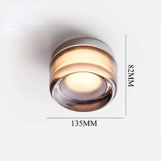 Moderne Rund LED Vegglampe laget av Glass – Vegglampe for Stue, Gang, Soverom og Bad | Luvikno