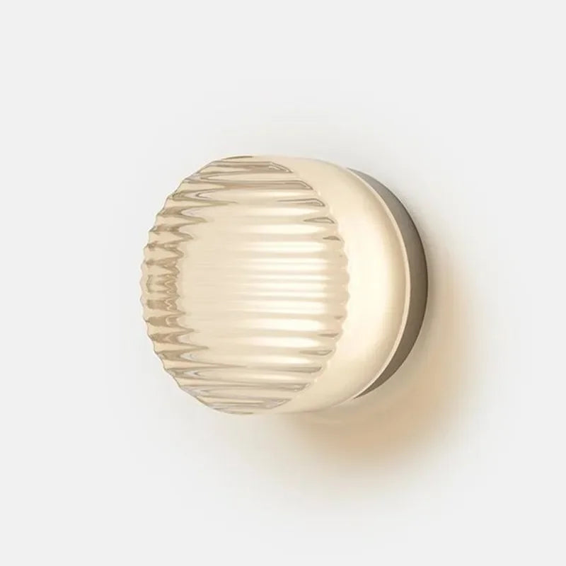 Moderne Rund LED Vegglampe laget av Glass – Vegglampe for Stue, Gang, Soverom og Bad | Luvikno