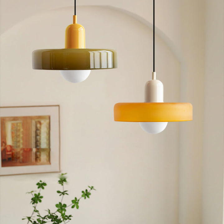 Fargerik Bauhaus-Stil Pendellampe - StiloGlas | Luvikno