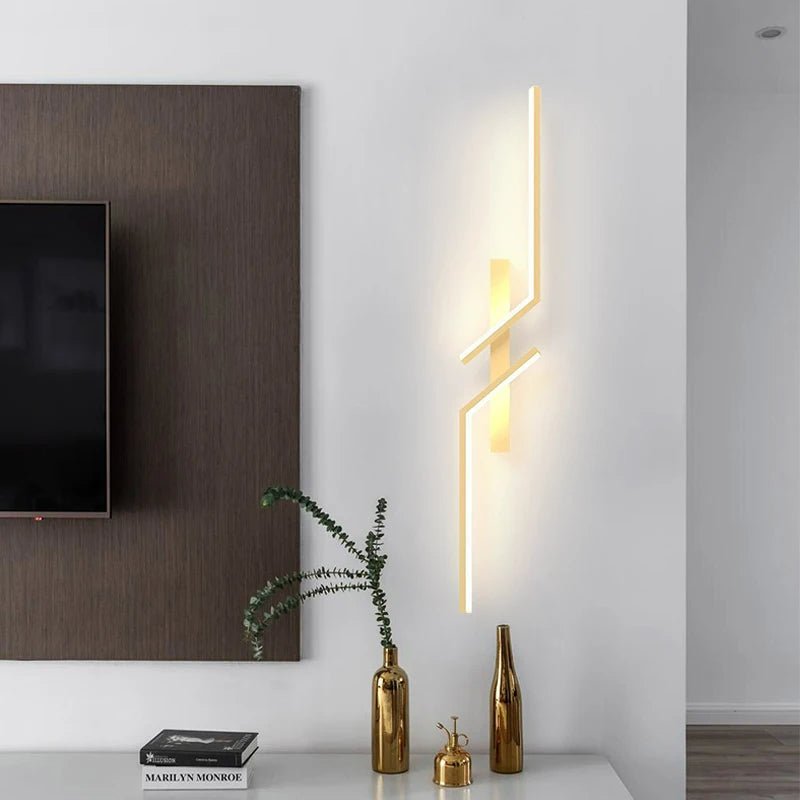 Luvikno | Kreativ LED vegglampe med stripedesign | Moderne design og dimbar lys i 3 farger
